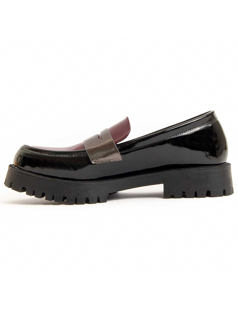Mocassins de Plataforma Senhora Preto