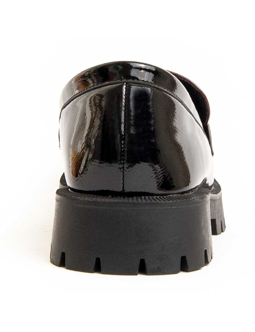 Mocassins de Plataforma Senhora Preto