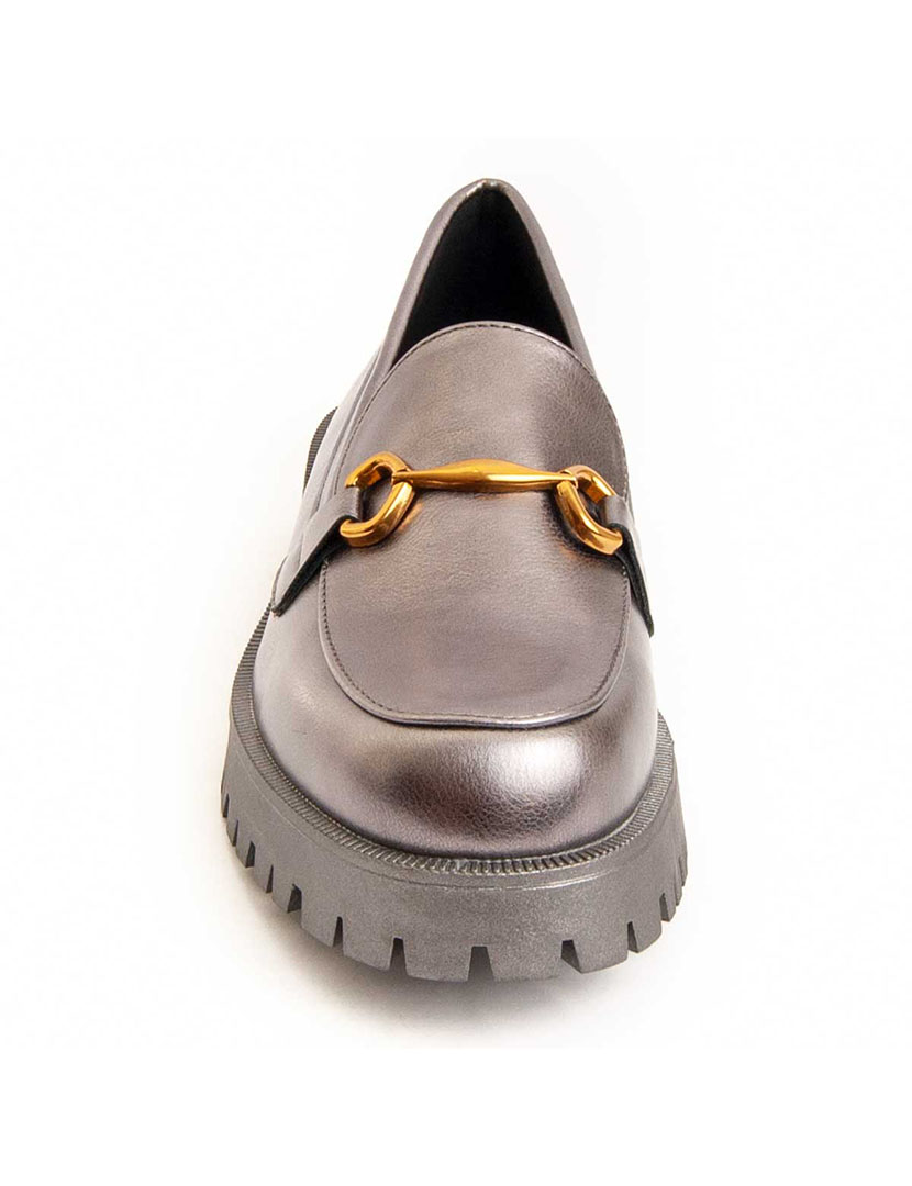 Mocassins de Plataforma Senhora Cinzento