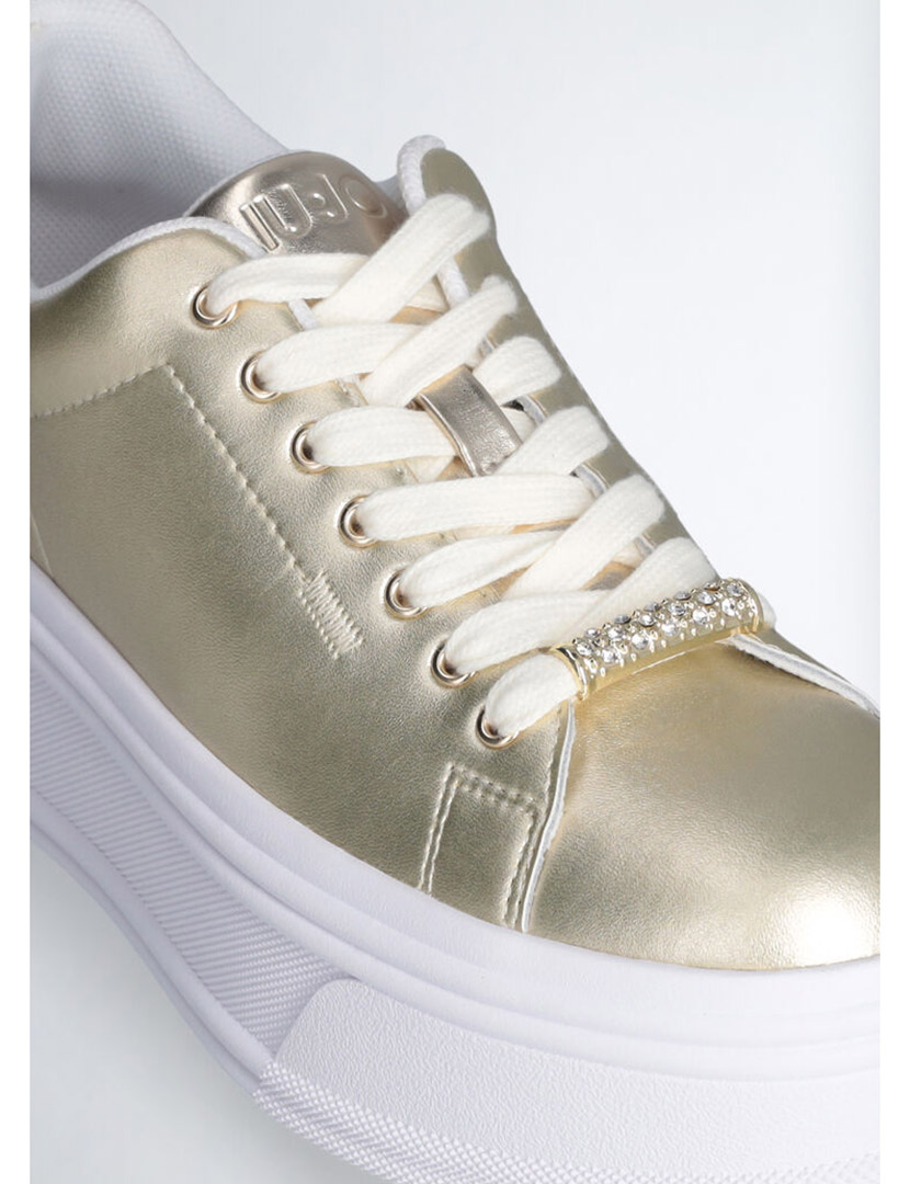 Ténis Senhora Dourado e Branco