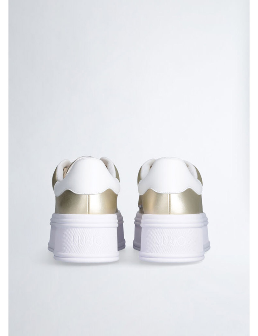 Ténis Senhora Dourado e Branco