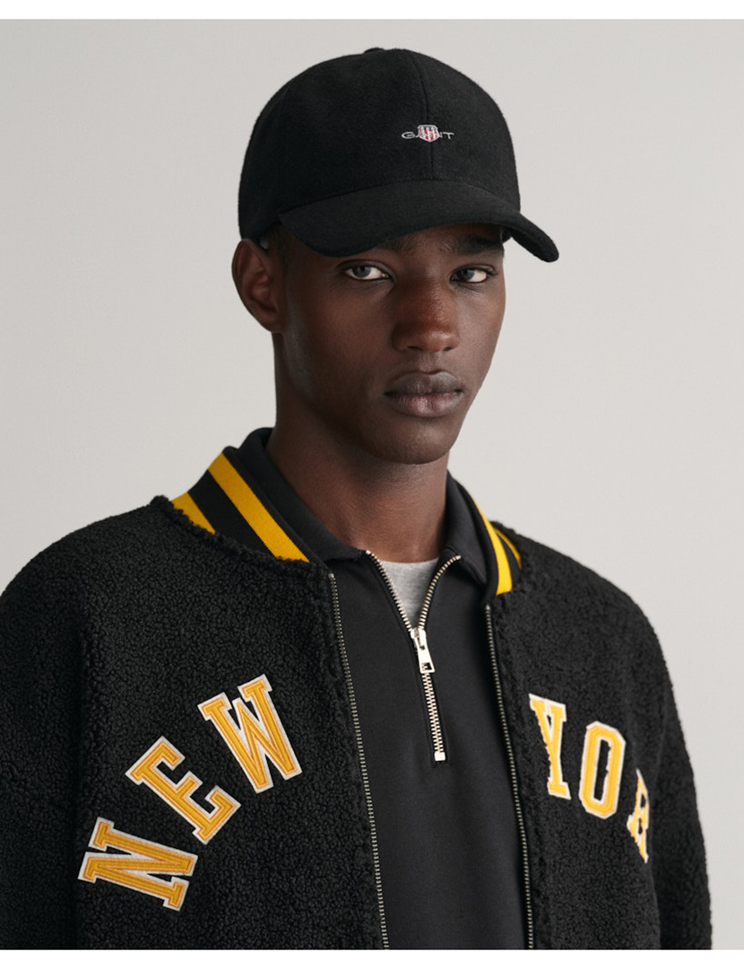 Boné Homem Escudo Melton Preto