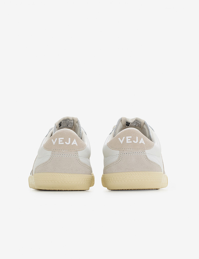 Ténis de Couro Volley Branco-Cinza