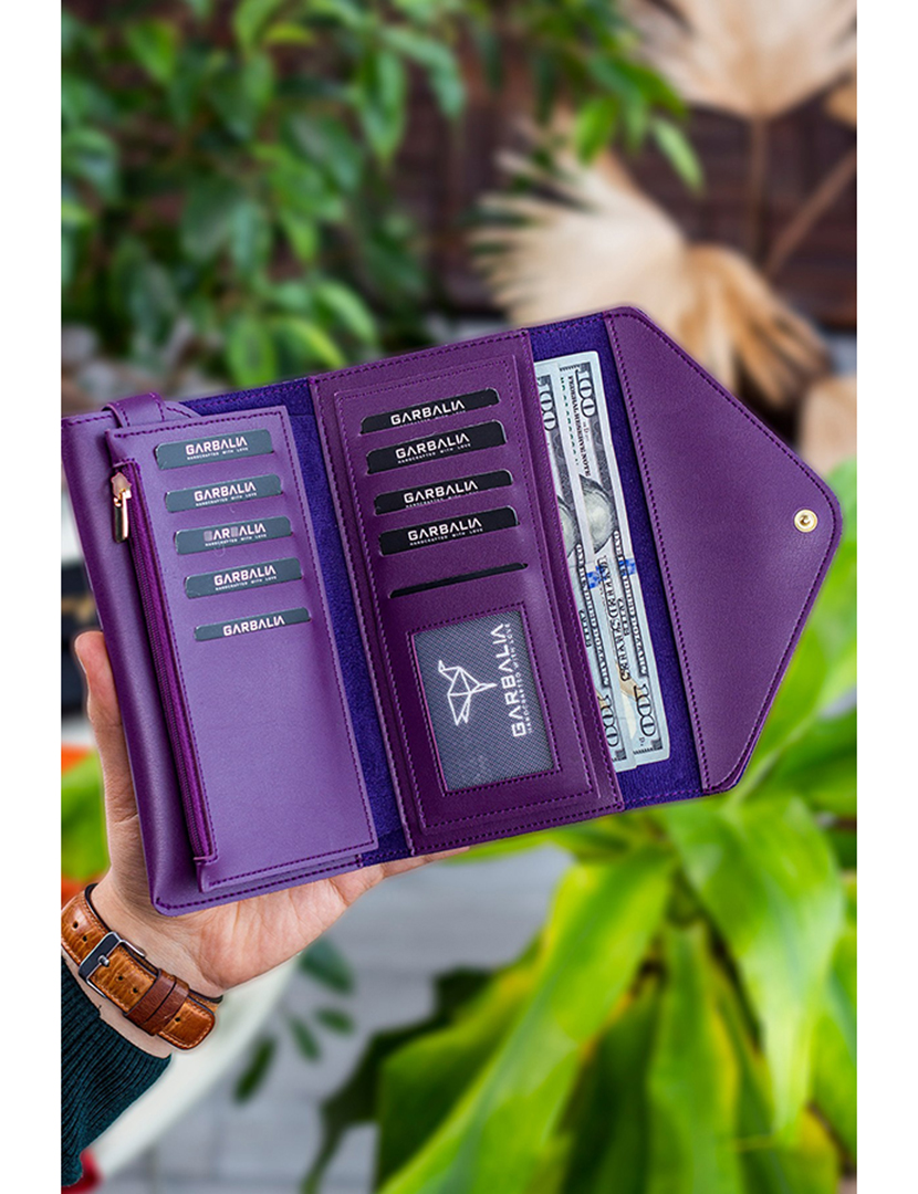 Carteira Senhora Envelope Roxo