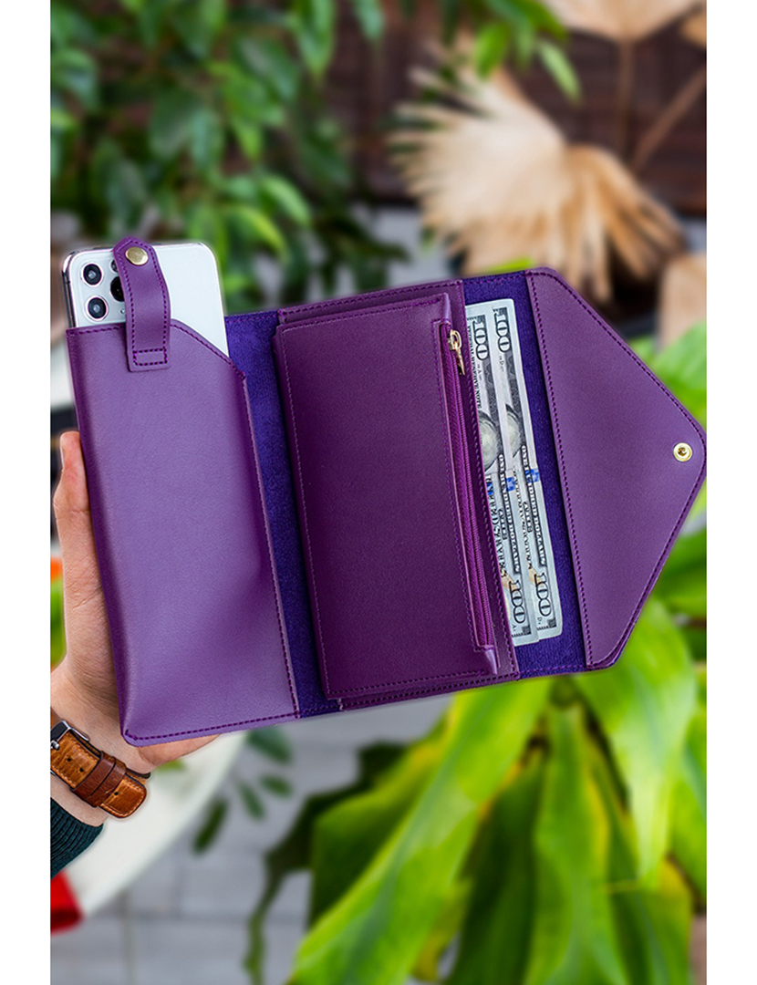 Carteira Senhora Envelope Roxo