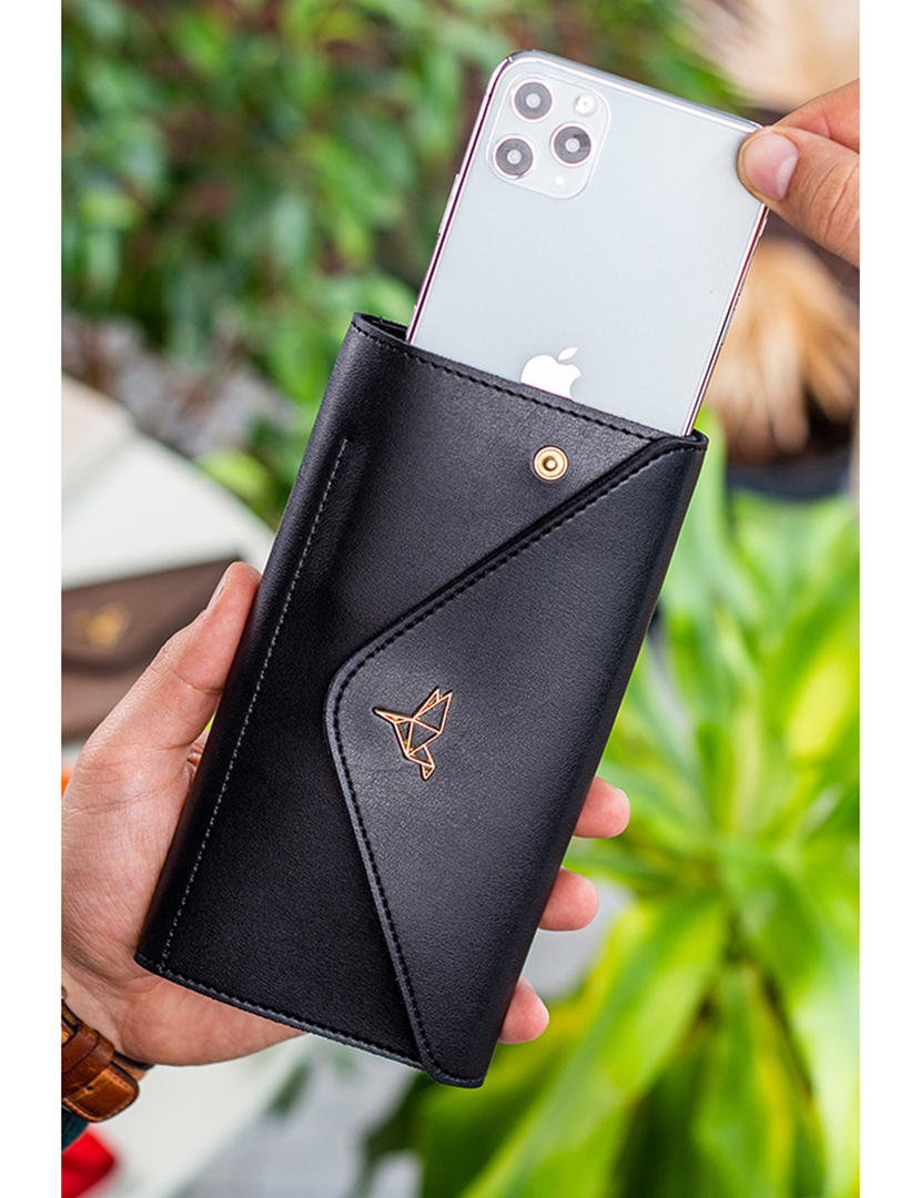 Carteira Senhora Envelope Preto