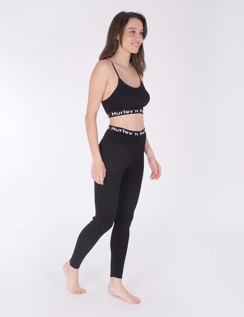 Leggings Senhora Oao Text Active Preto