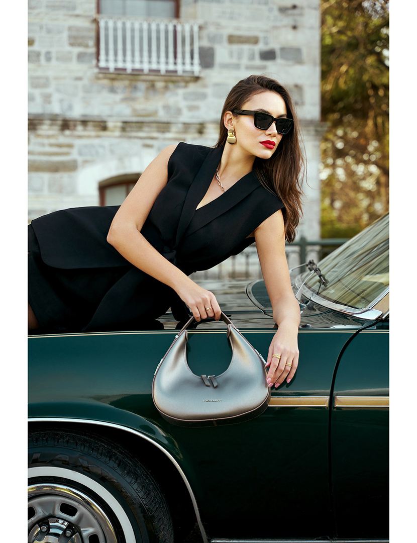 Mala Ombro Senhora Riviera Prateado