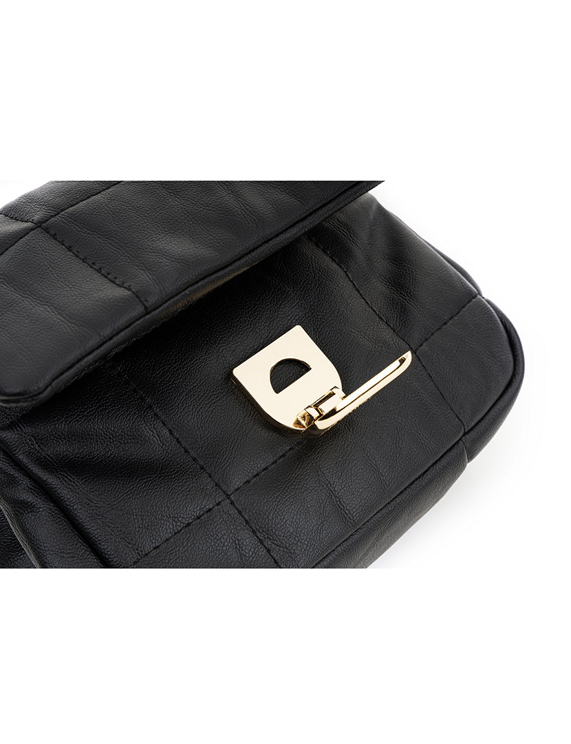 Mala Ombro Senhora Bologna Preto