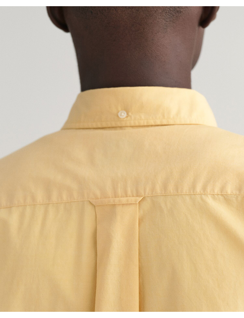 Camisa Homem Manga Curta Classic Poplin Amarelo