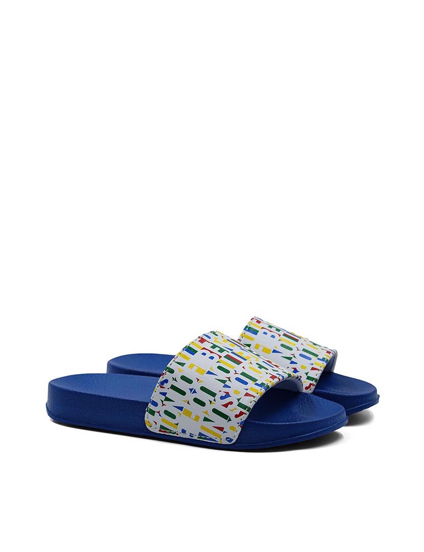 Chinelos Criança Branco e Azul