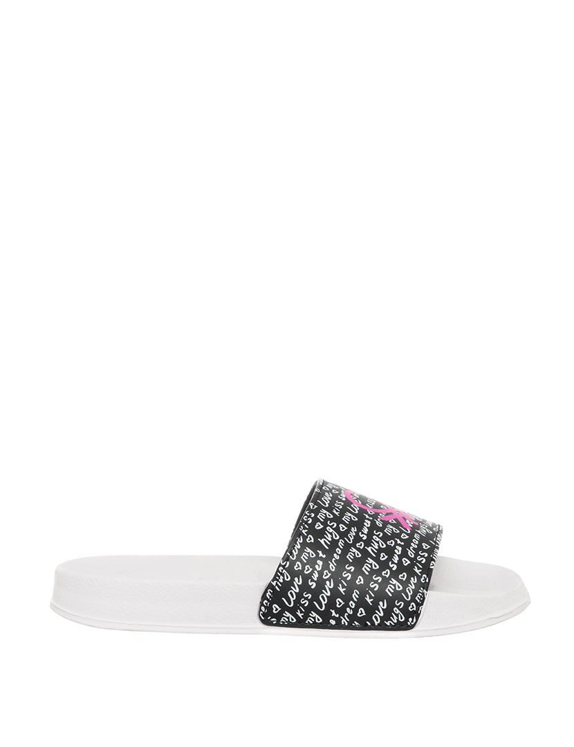 Chinelos Criança Branco e Preto