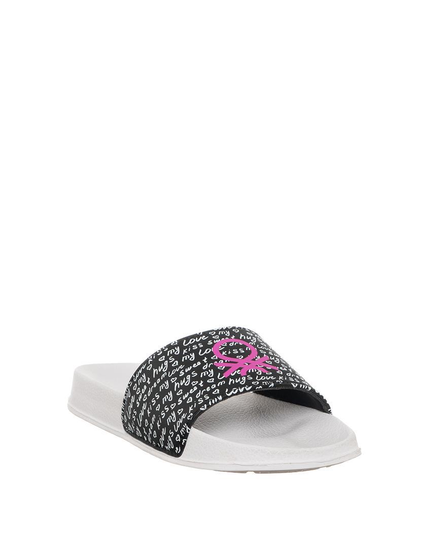 Chinelos Criança Branco e Preto