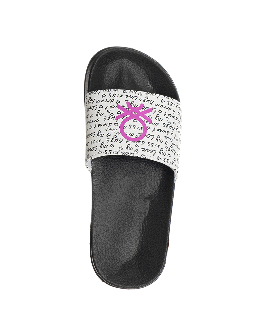 Chinelos Criança Preto e Branco