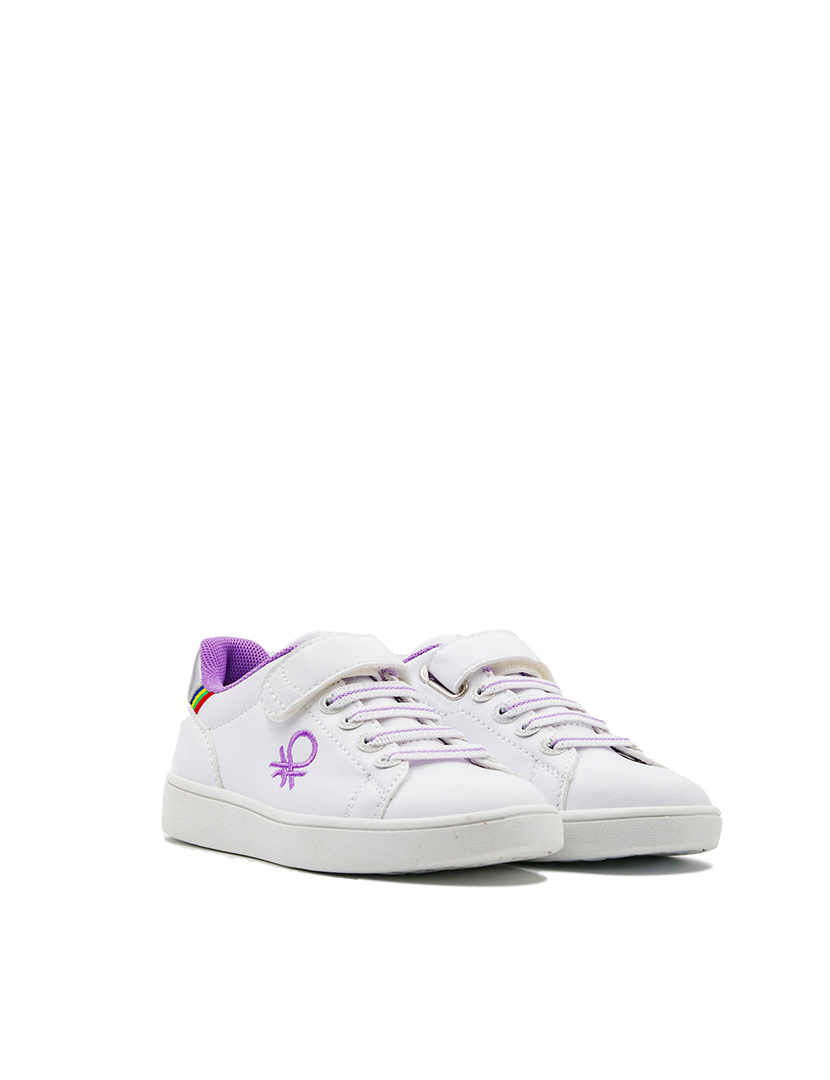 Ténis Criança Branco e Lilás