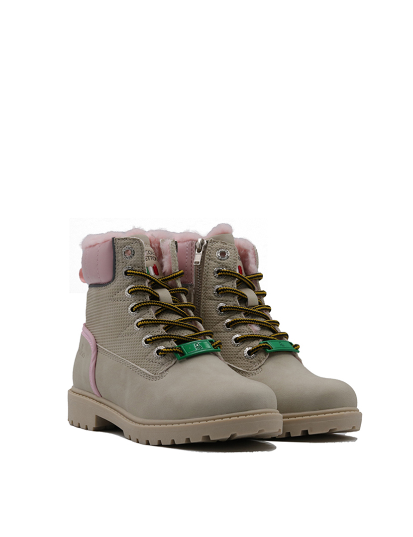 Botas Criança Castanho e Rosa