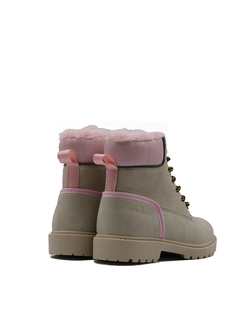 Botas Criança Castanho e Rosa