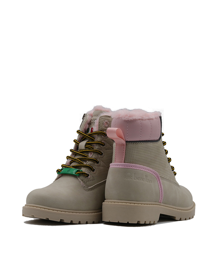 Botas Criança Castanho e Rosa