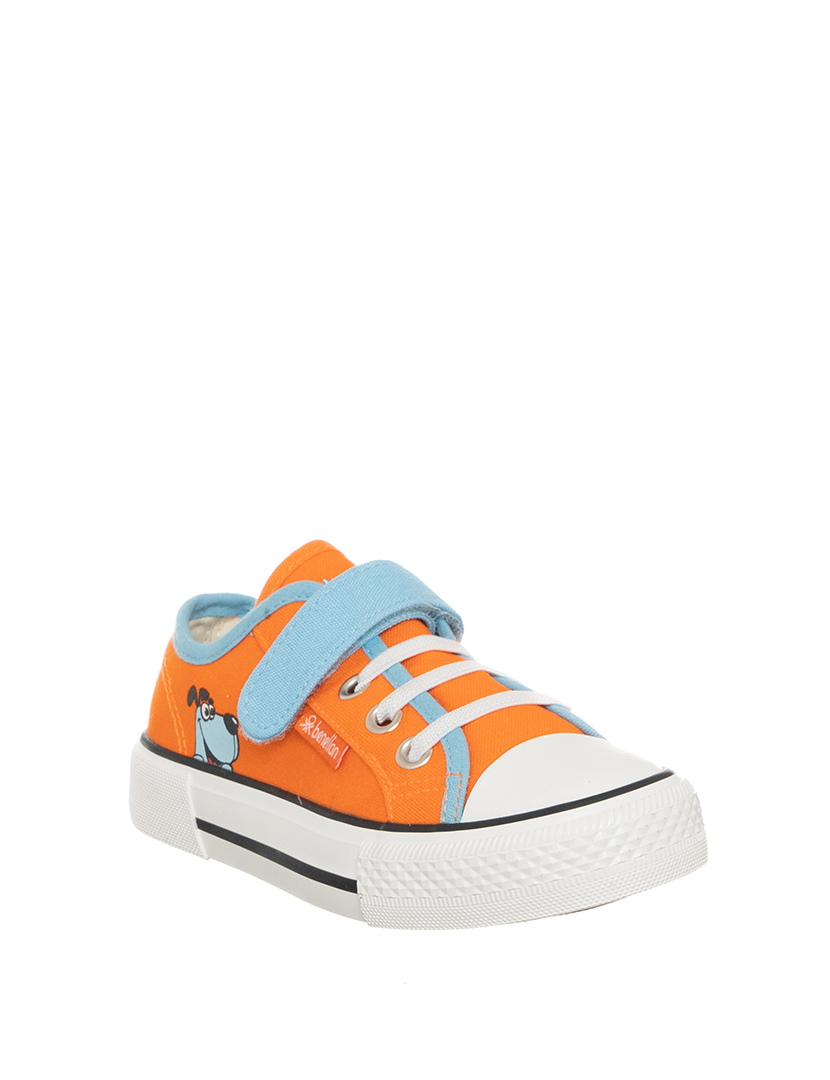 Ténis Criança Laranja e Azul