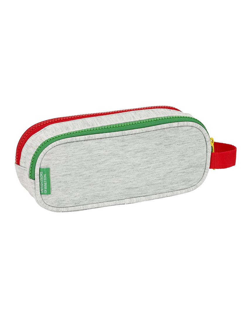 Estojo Duplo Benetton Pop Gris (21 X 8 X 6 Cm)