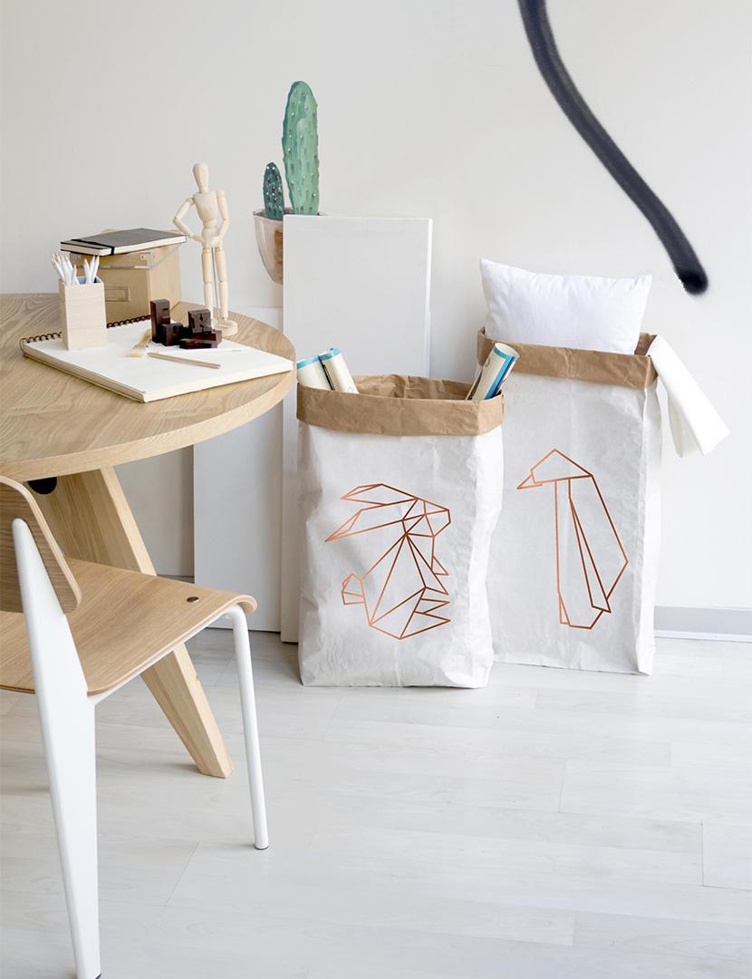 Saco de Papel Decorativo Pinguino Origami