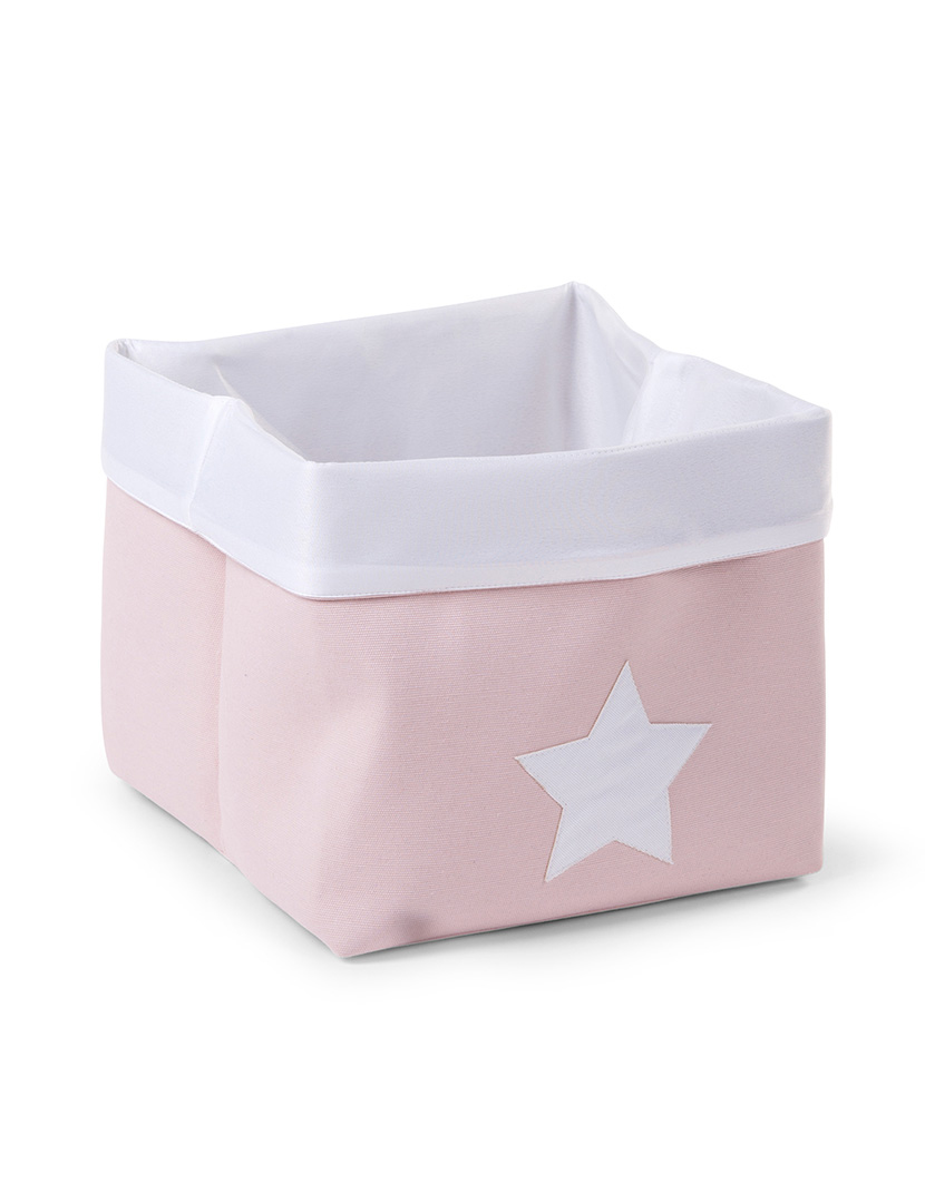 Cesta Rosa Claro/Branco