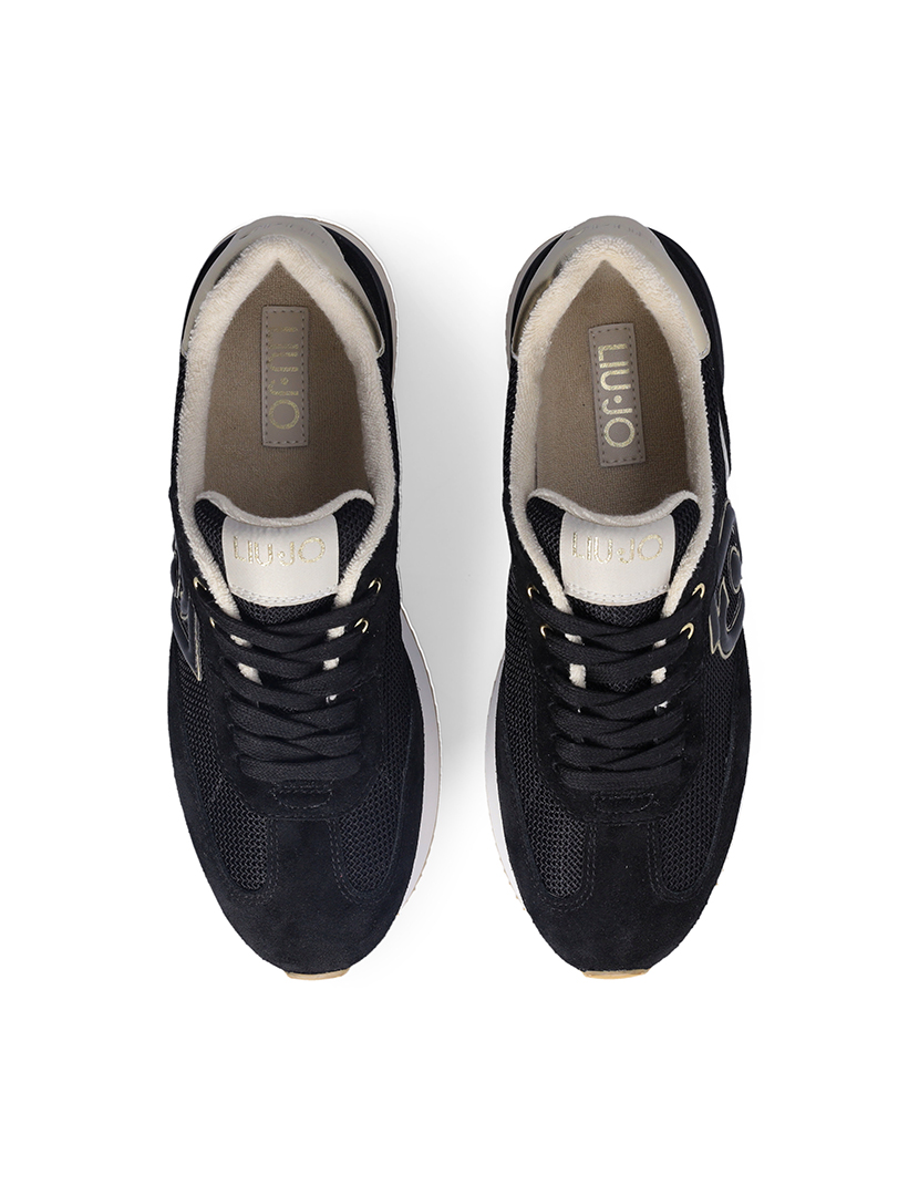 Ténis Senhora Preto e Dourado