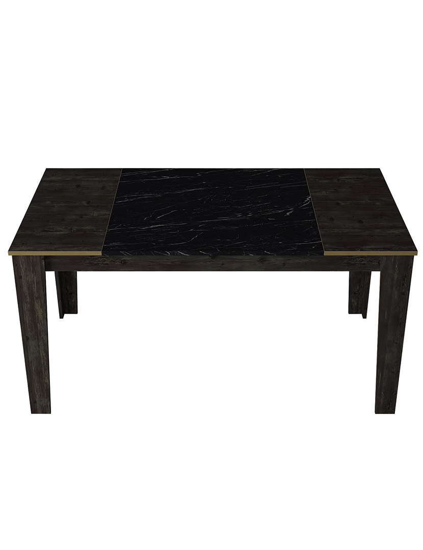 Mesa Jantar Veyron Preto/Dourado