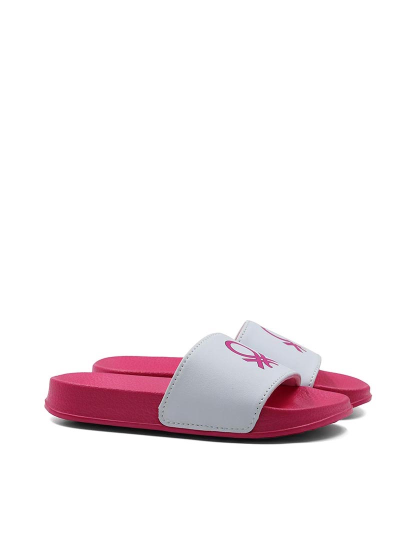 Chinelos Criança Fuschia e Branco