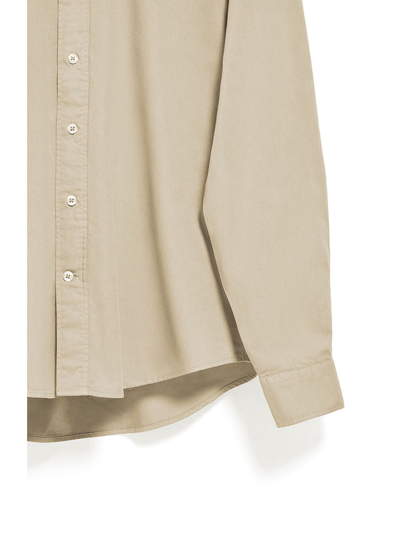 Camisa Block Pc Loose Twill Bege