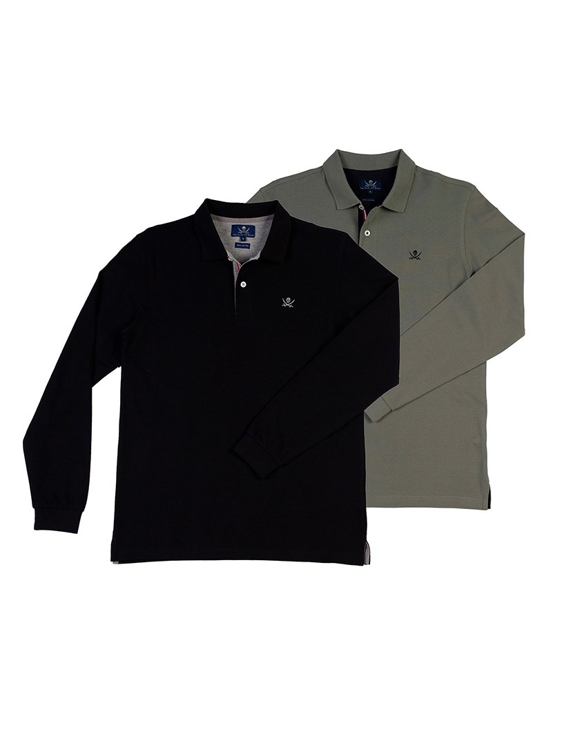 Pack 2 Polos Homem Basic Verde e Preto