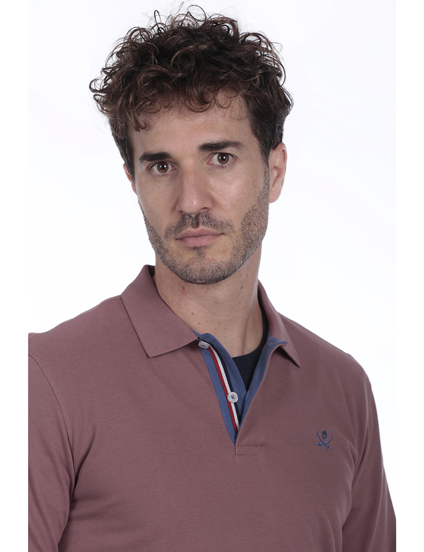 Pack 2 Polos Homem Basic Rosa e Azul