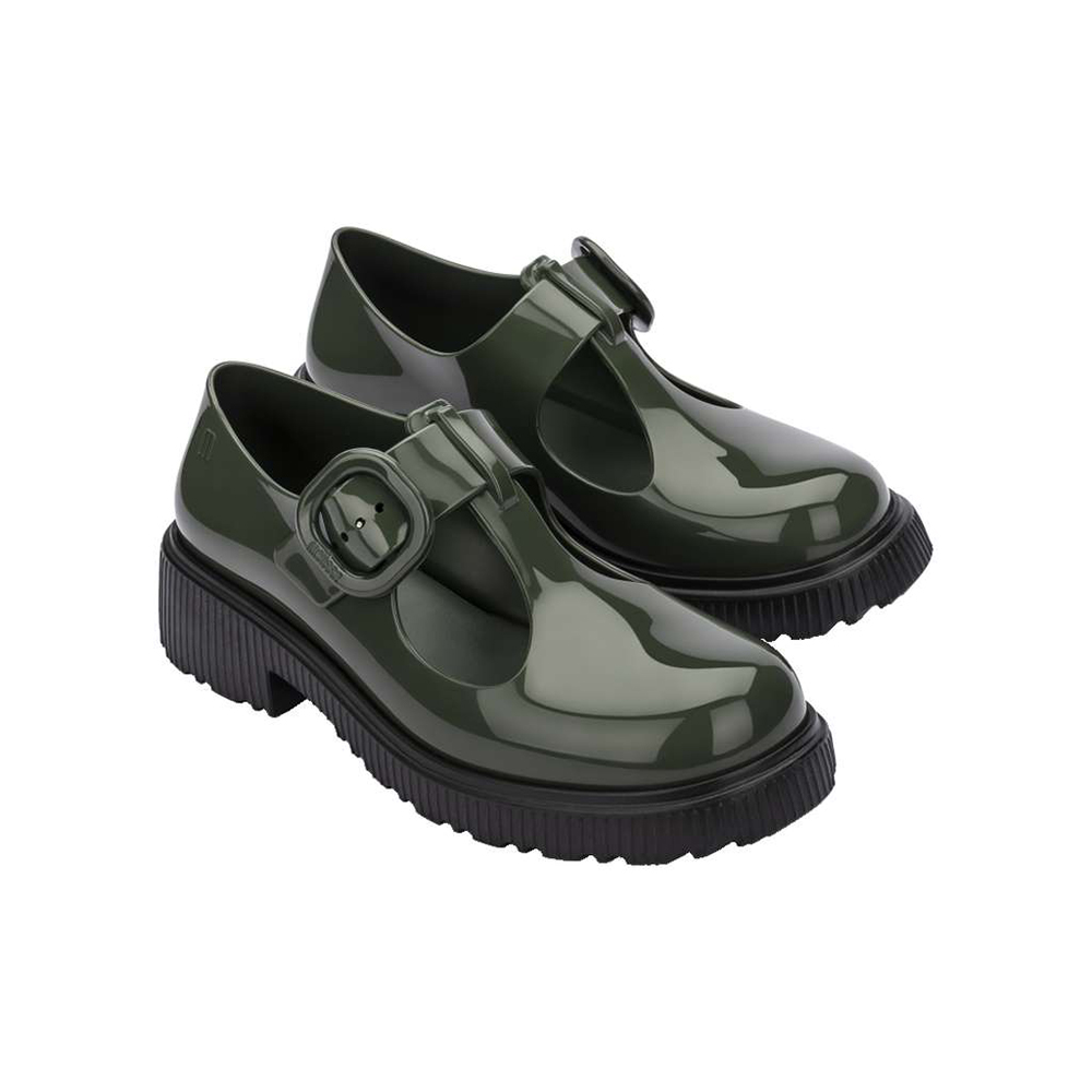 Mocassins Senhora Jackie Verde e Preto