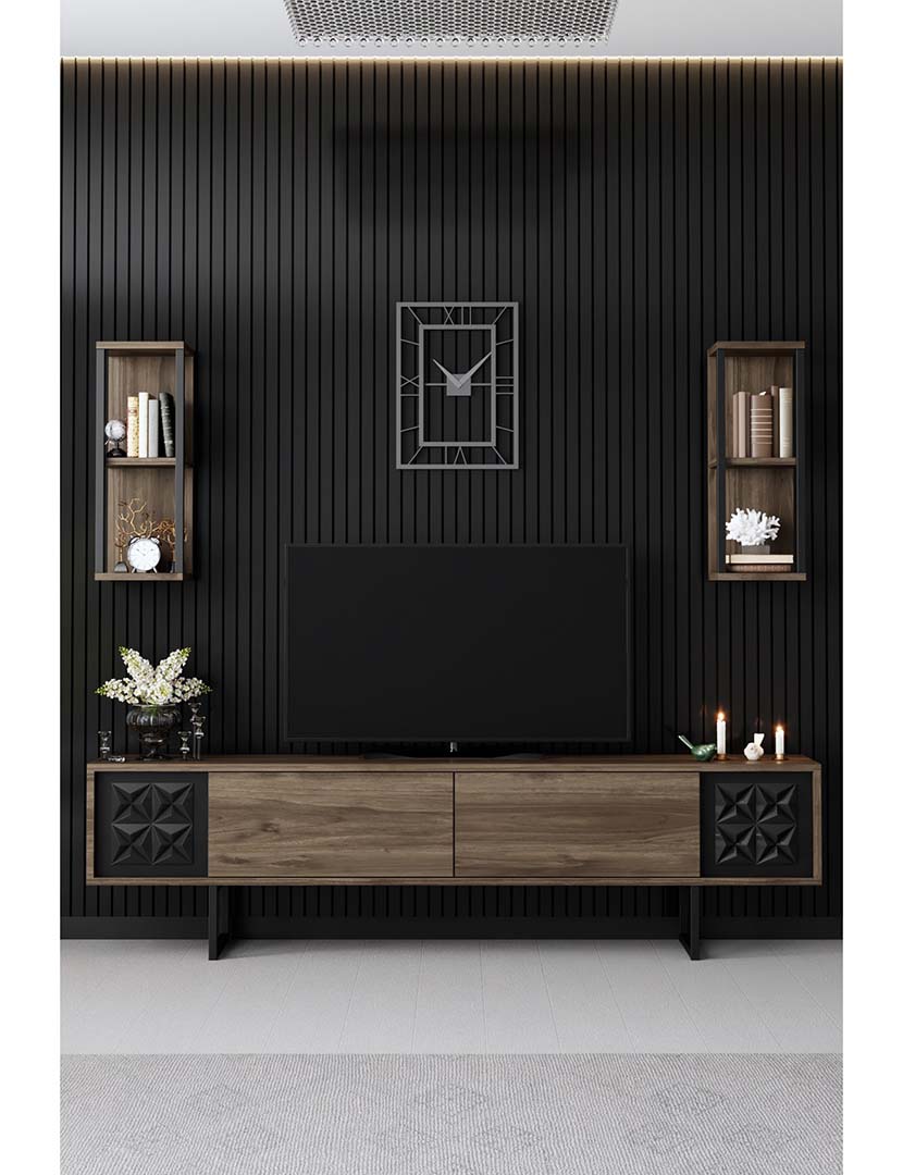 Combinação Móvel TV Line Noz/Preto