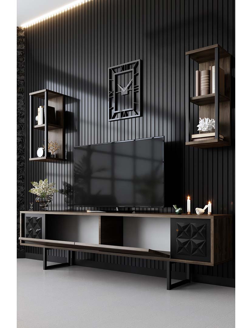 Combinação Móvel TV Line Noz/Preto