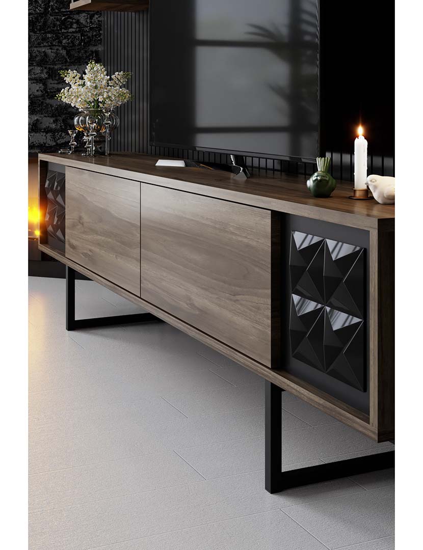 Combinação Móvel TV Line Noz/Preto