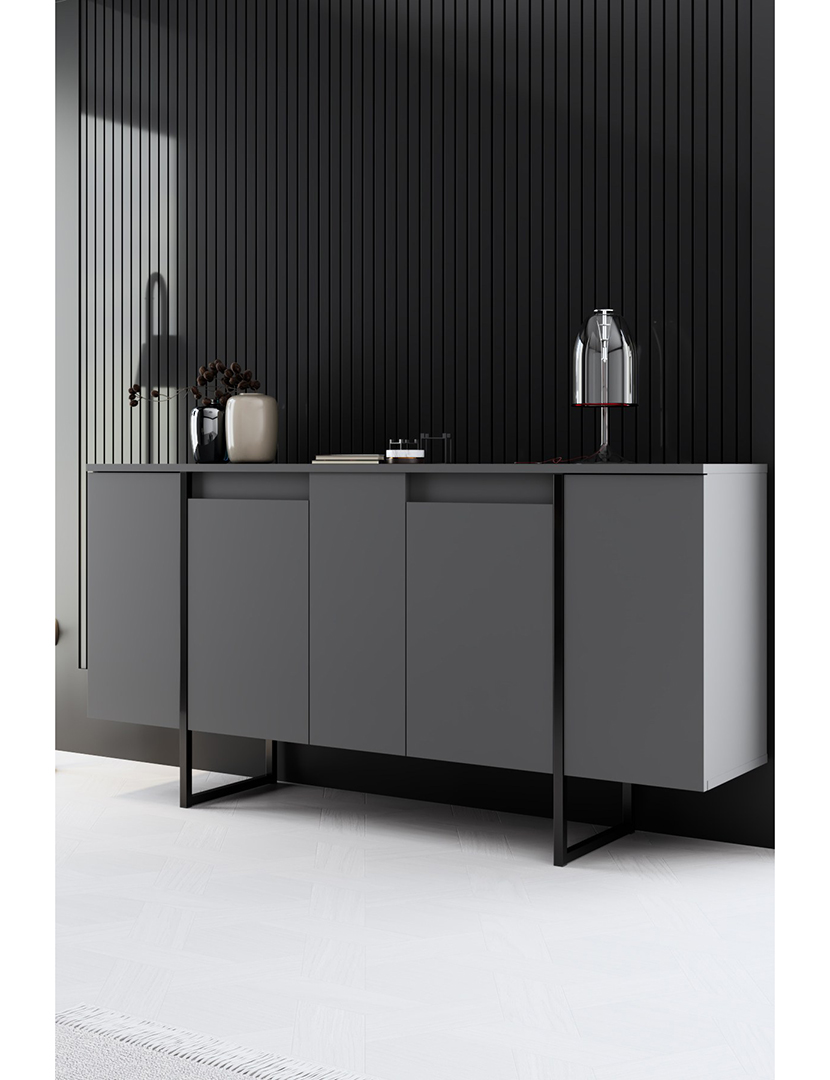 Aparador Luxe Antracite/Preto