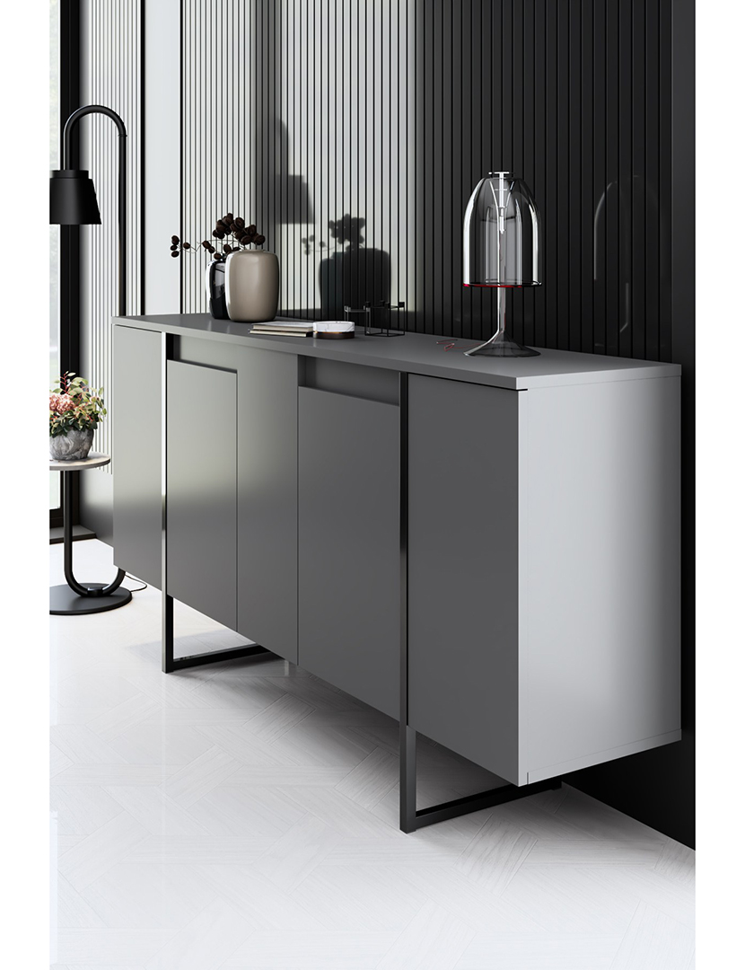 Aparador Luxe Antracite/Preto