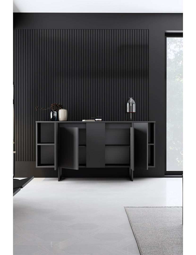 Aparador Luxe Antracite/Preto