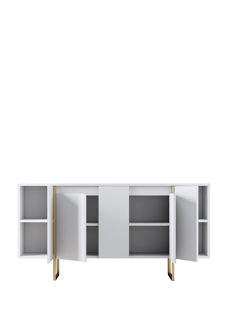 Aparador Luxe Branco Dourado