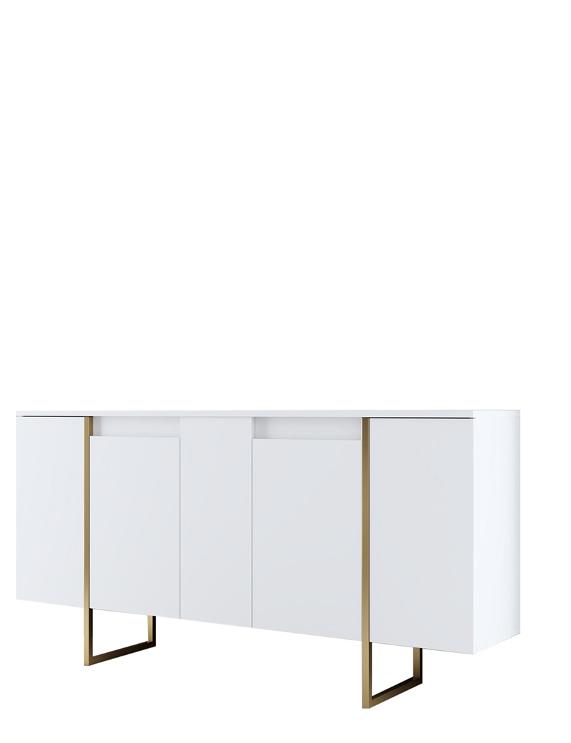 Aparador Luxe Branco Dourado