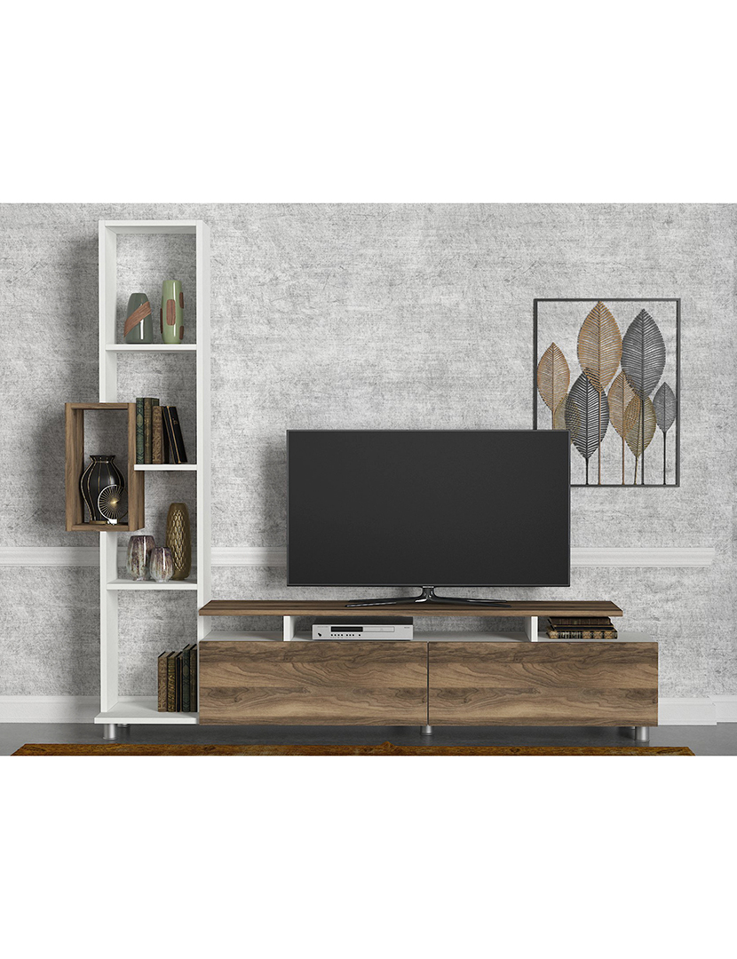 Combinação Móvel TV Tulip Branco/Noz