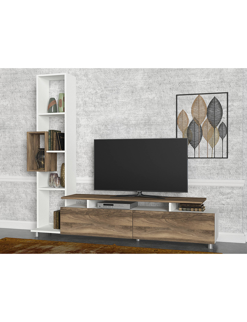 Combinação Móvel TV Tulip Branco/Noz