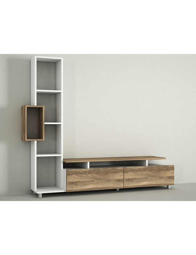 Combinação Móvel TV Tulip Branco/Noz