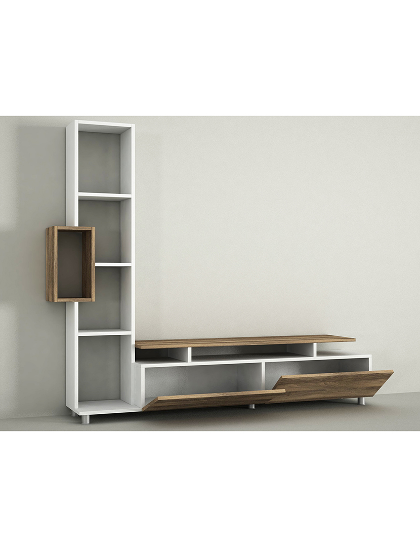 Combinação Móvel TV Tulip Branco/Noz