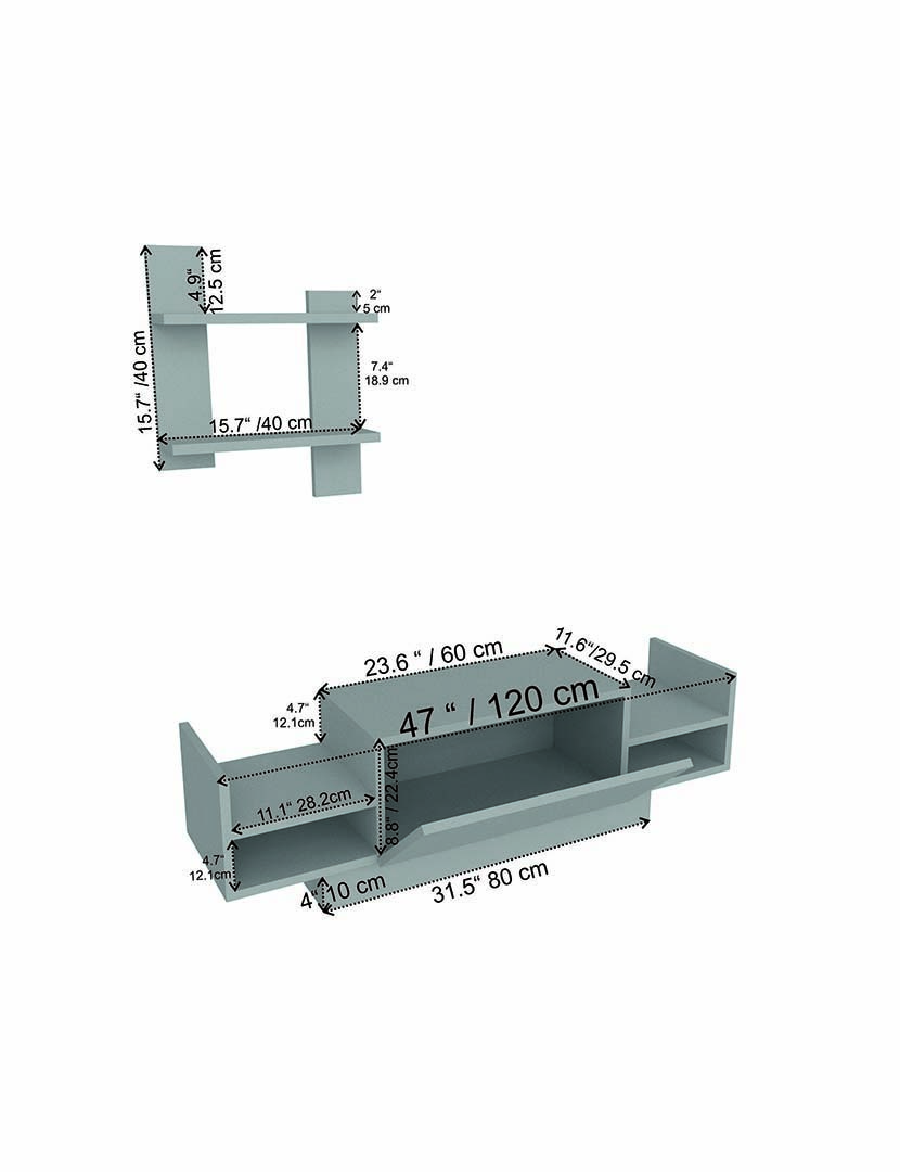 Combinação Móvel TV Bahar Branco