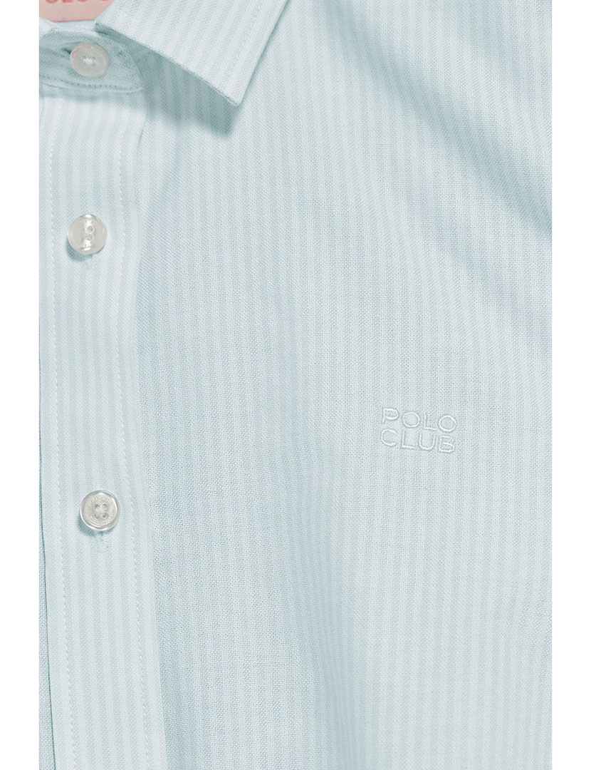 Camisa Riscas Block W Oxford Azul Aquamarine