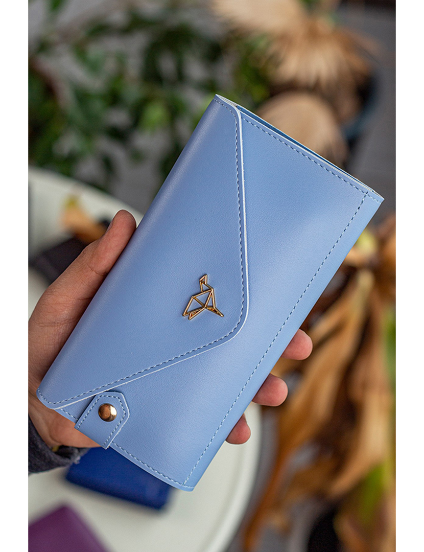 Carteira Senhora Envelope Azul