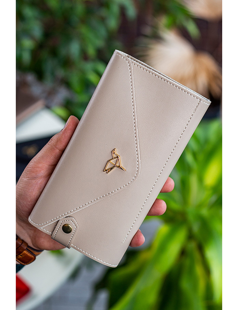 Carteira Senhora Envelope Bege