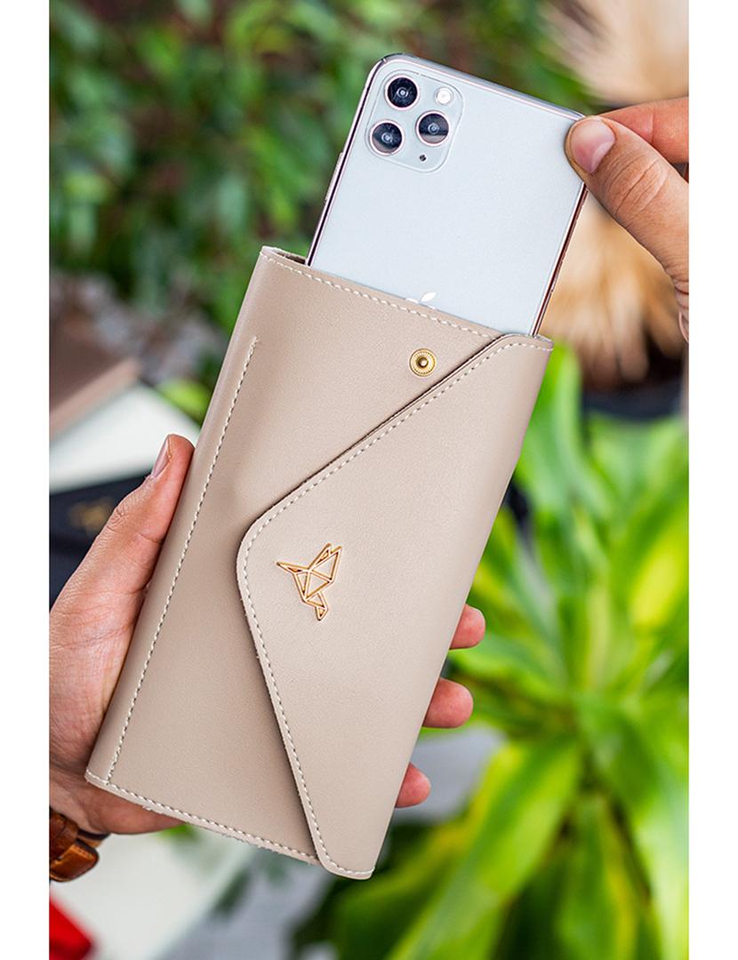 Carteira Senhora Envelope Bege